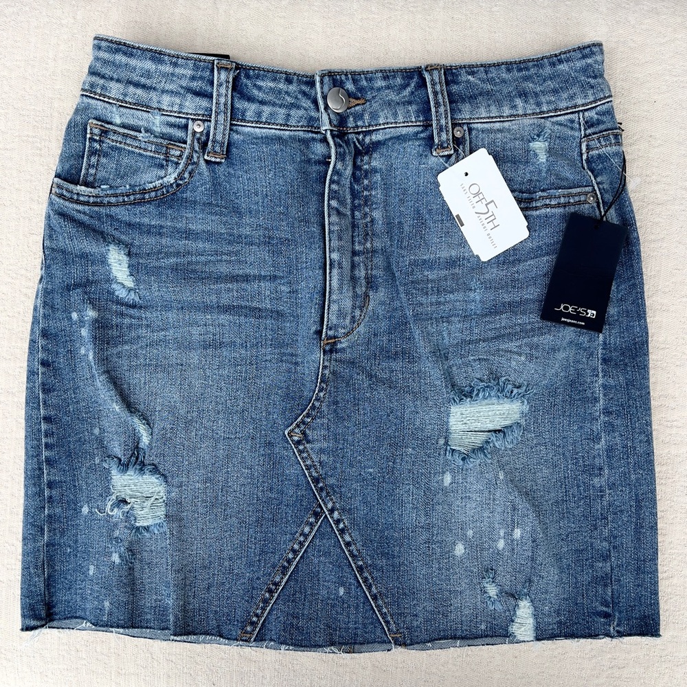 JOE'S JEANS Karen HIGH WAIST Distressed denim mini skirt size W26